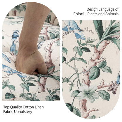 Lot de 2 chaises inclinables à bascule pivotantes à dossier manuel avec motif, 73,66 cm de largeur.