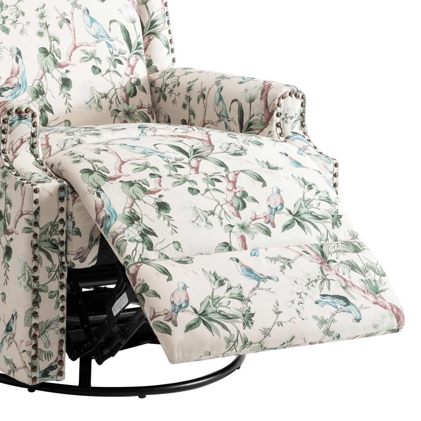 Lot de 2 chaises inclinables à bascule pivotantes à dossier manuel avec motif, 73,66 cm de largeur.