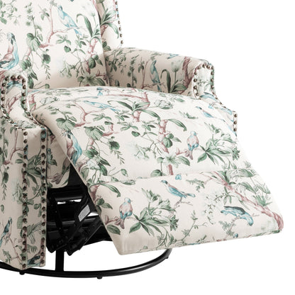 Lot de 2 chaises inclinables à bascule pivotantes à dossier manuel avec motif, 73,66 cm de largeur.