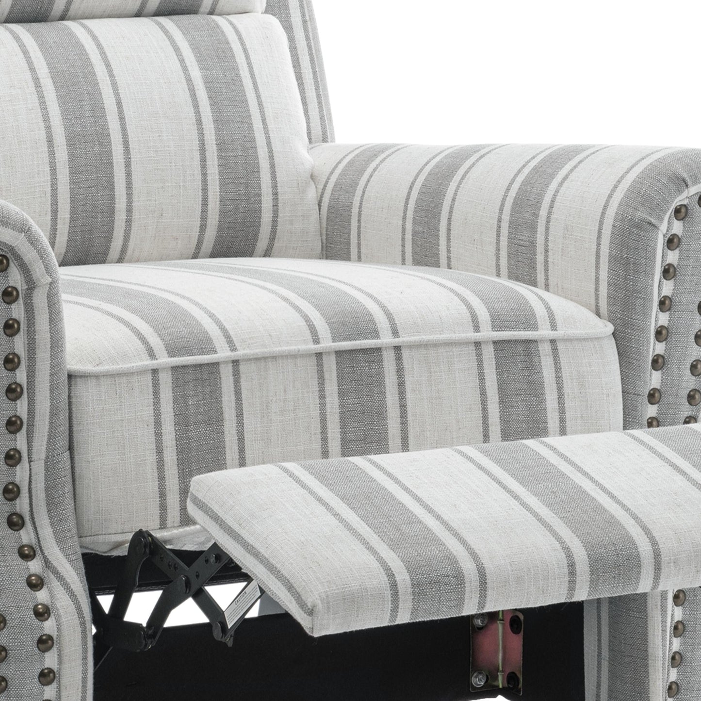 Fauteuils inclinables à commande manuelle avec garniture à clous cloutés