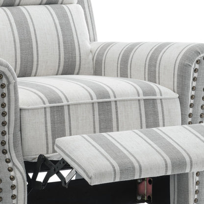 Fauteuils inclinables à commande manuelle avec garniture à clous cloutés