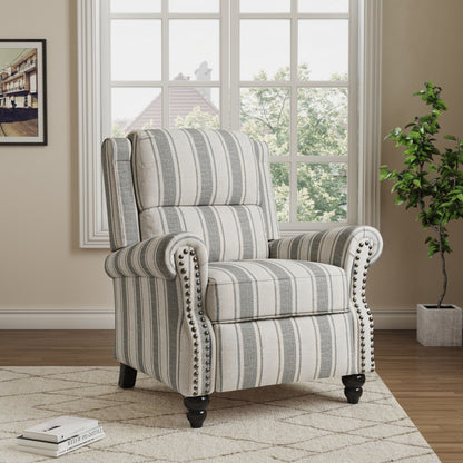 Fauteuils inclinables à commande manuelle avec garniture à clous cloutés