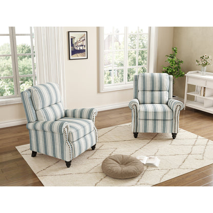 Fauteuils inclinables à commande manuelle avec garniture à clous cloutés