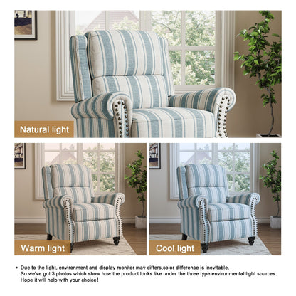 Fauteuils inclinables à commande manuelle avec garniture à clous cloutés