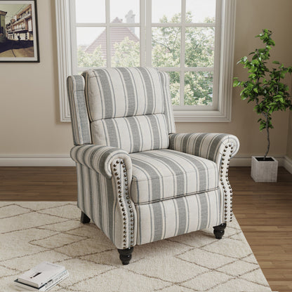 Fauteuils inclinables à commande manuelle avec garniture à clous cloutés