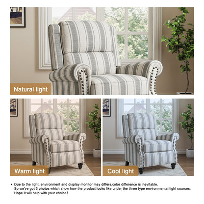 Fauteuils inclinables à commande manuelle avec garniture à clous cloutés