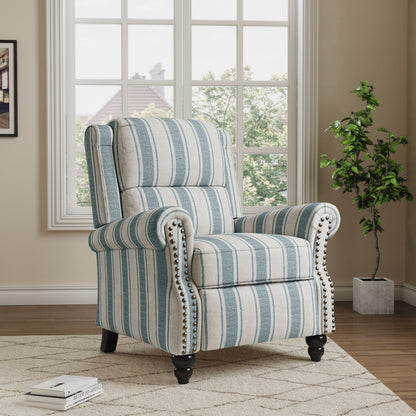 Fauteuils inclinables à commande manuelle avec garniture à clous cloutés