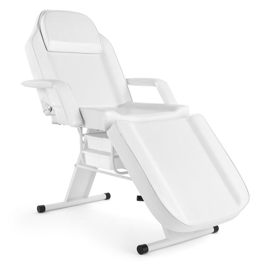 Salon de massage, chaise de tatouage, spa, salon de beauté, lit de soins du visage, blanc.