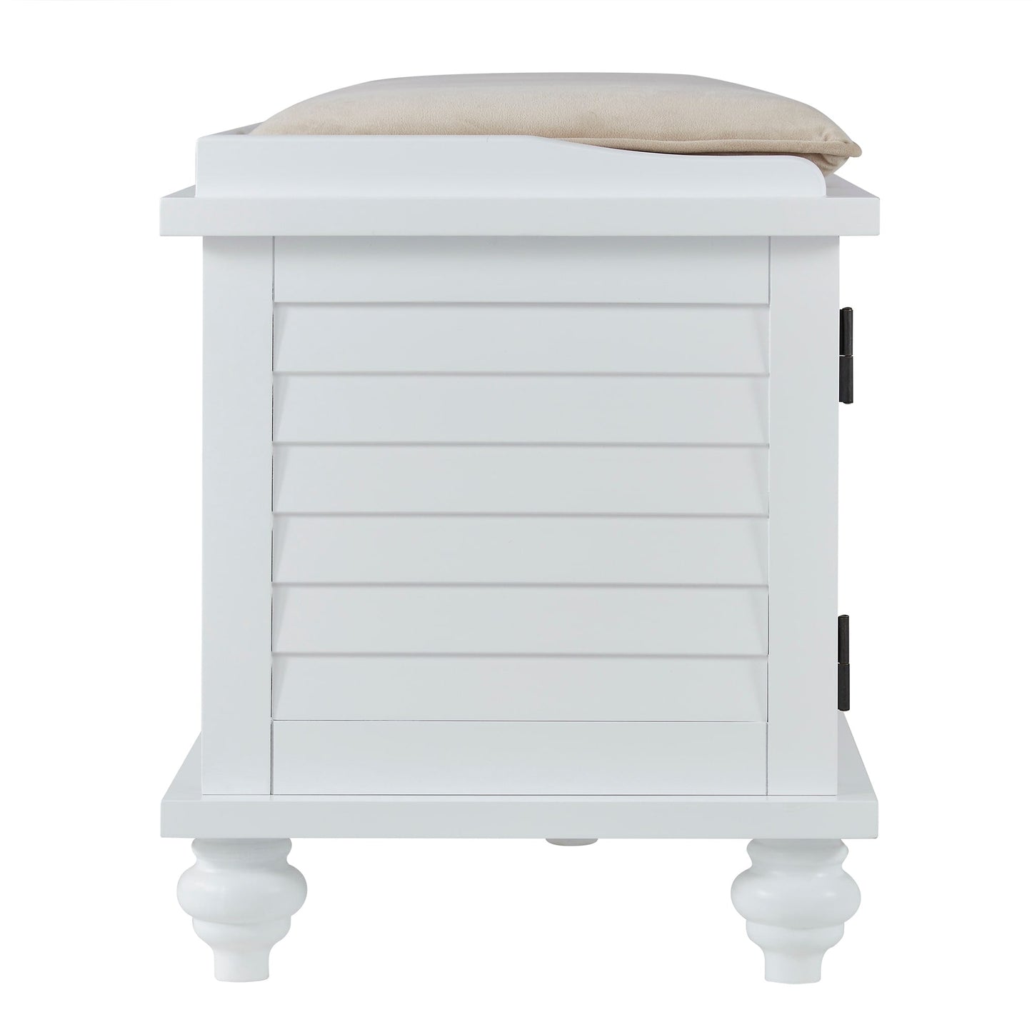 Banc de rangement à porte à volet avec coussin en velours Maybelle de iNSPIRE Q Classic