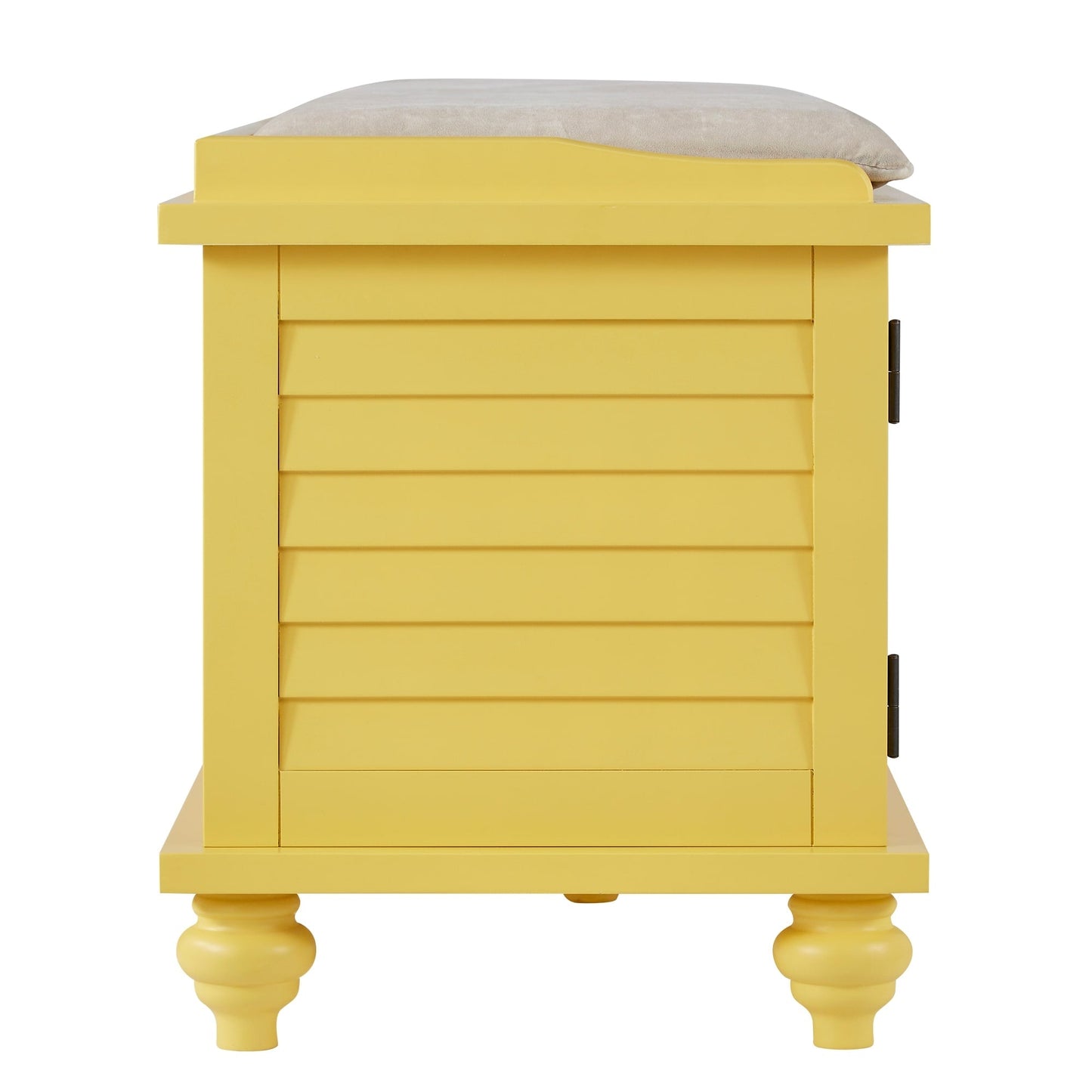 Banc de rangement à porte à volet avec coussin en velours Maybelle de iNSPIRE Q Classic
