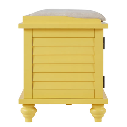 Banc de rangement à porte à volet avec coussin en velours Maybelle de iNSPIRE Q Classic