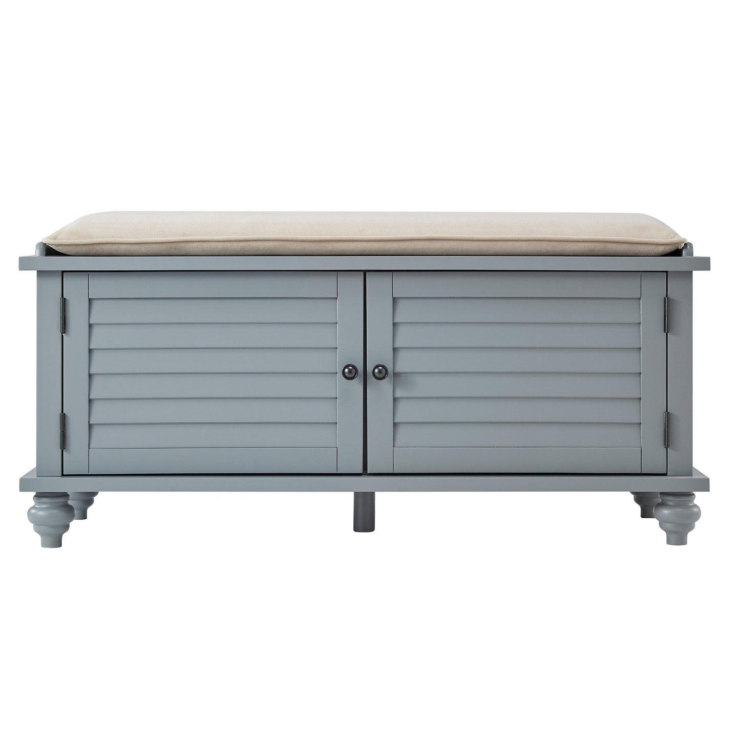 Banc de rangement à porte à volet avec coussin en velours Maybelle de iNSPIRE Q Classic