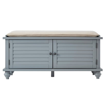 Banc de rangement à porte à volet avec coussin en velours Maybelle de iNSPIRE Q Classic