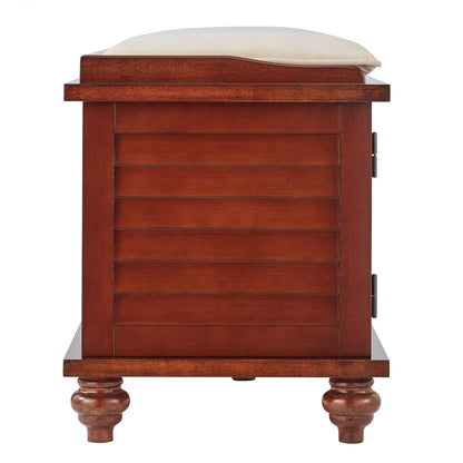 Banc de rangement à porte à volet avec coussin en velours Maybelle de iNSPIRE Q Classic