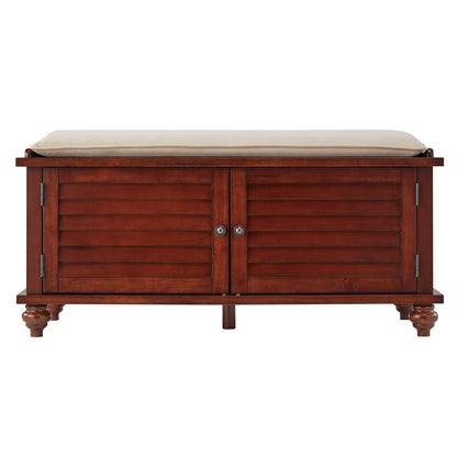 Banc de rangement à porte à volet avec coussin en velours Maybelle de iNSPIRE Q Classic