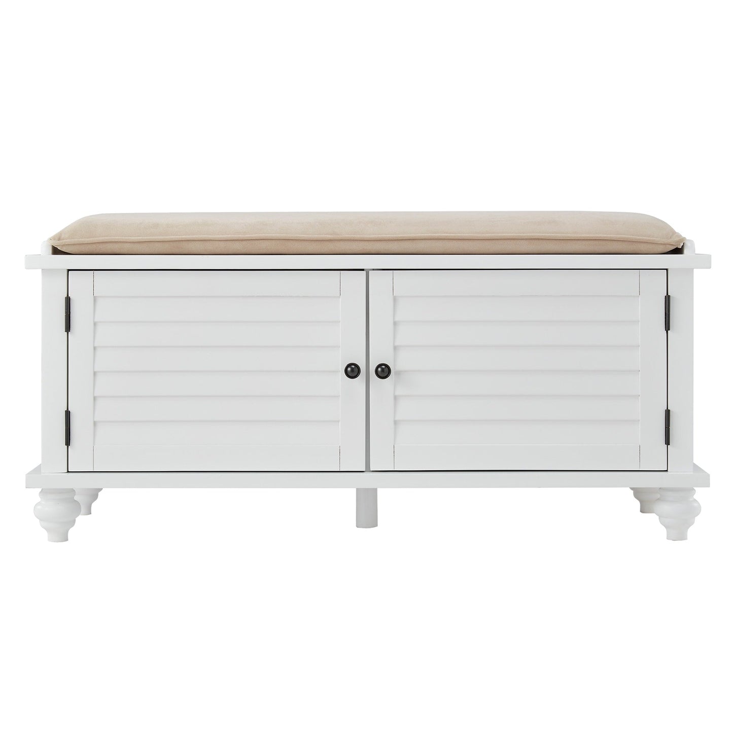 Banc de rangement à porte à volet avec coussin en velours Maybelle de iNSPIRE Q Classic
