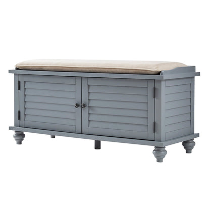 Banc de rangement à porte à volet avec coussin en velours Maybelle de iNSPIRE Q Classic