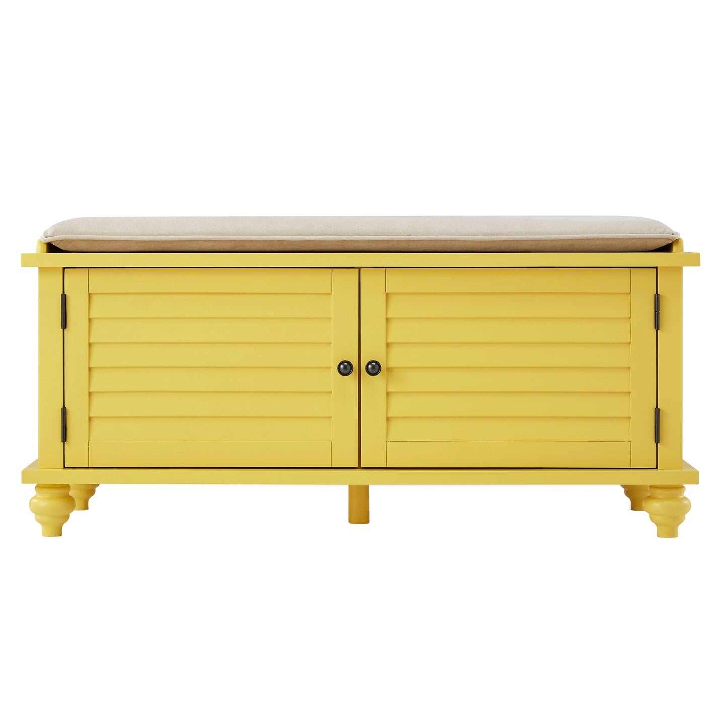 Banc de rangement à porte à volet avec coussin en velours Maybelle de iNSPIRE Q Classic