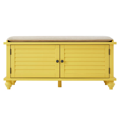 Banc de rangement à porte à volet avec coussin en velours Maybelle de iNSPIRE Q Classic
