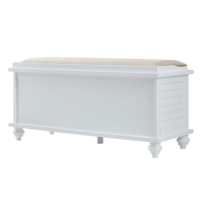 Banc de rangement à porte à volet avec coussin en velours Maybelle de iNSPIRE Q Classic