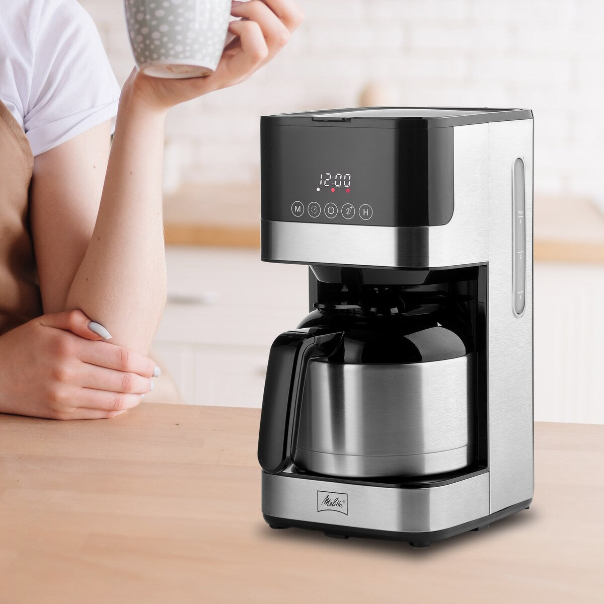 Machine à café goutte-à-goutte Melitta Aroma Tocco 8 tasses avec carafe isotherme et écran tactile
