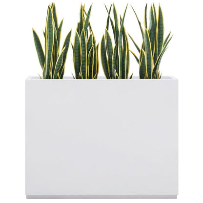 Grand bac à plantes métallique pour extérieur, 96,5 x 76,2 x 76,2 cm (LxlxH) - Bac à plantes avec séparateur métallique - 96,5x76,2x76,2