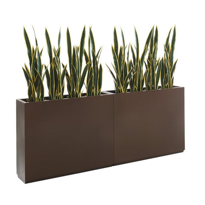 Grand bac à plantes métallique pour extérieur, 96,5 x 76,2 x 76,2 cm (LxlxH) - Bac à plantes avec séparateur métallique - 96,5x76,2x76,2