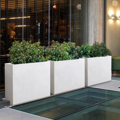 Grand bac à plantes métallique pour extérieur, 96,5 x 76,2 x 76,2 cm (LxlxH) - Bac à plantes avec séparateur métallique - 96,5x76,2x76,2
