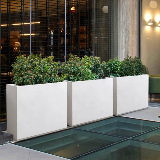 Grand bac à plantes métallique pour extérieur, 96,5 x 76,2 x 76,2 cm (LxlxH) - Bac à plantes avec séparateur métallique - 96,5x76,2x76,2