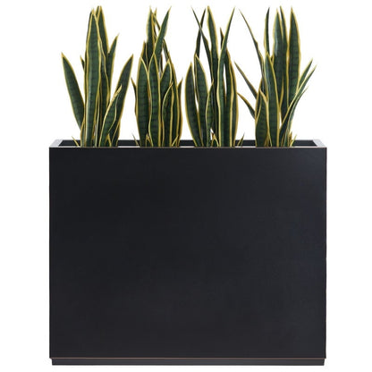Grand bac à plantes métallique pour extérieur, 96,5 x 76,2 x 76,2 cm (LxlxH) - Bac à plantes avec séparateur métallique - 96,5x76,2x76,2