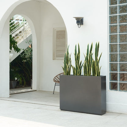 Grand bac à plantes métallique pour extérieur, 96,5 x 76,2 x 76,2 cm (LxlxH) - Bac à plantes avec séparateur métallique - 96,5x76,2x76,2