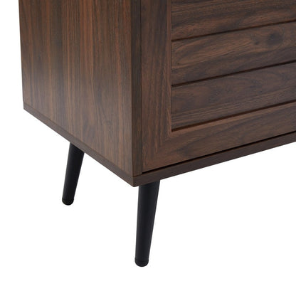 Meuble TV style Mid-Century Modern pour télévisions jusqu'à 70 pouces, meuble multimédia - 52 cm (H) x 150 cm (L) x 39 cm (P)