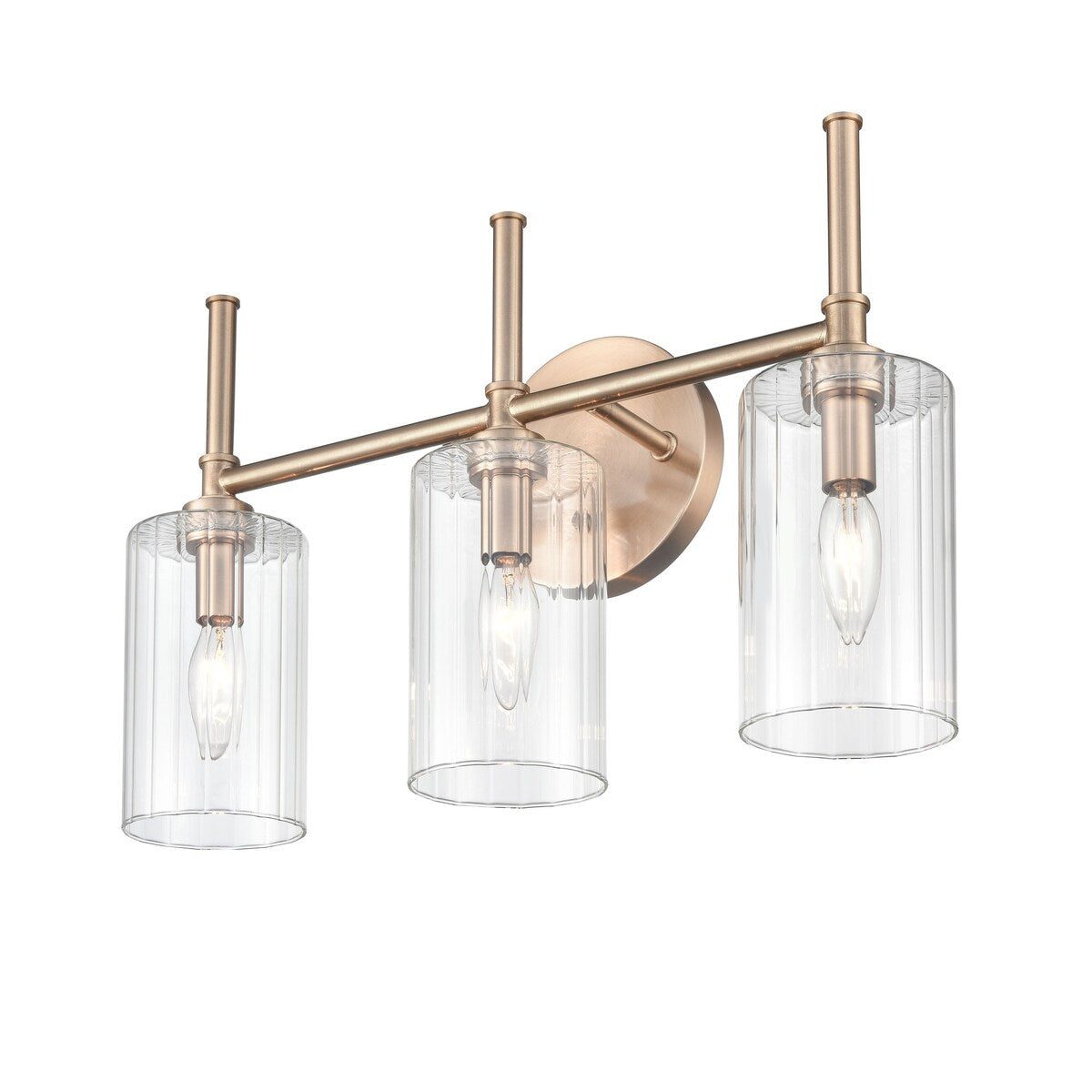 Millennium Lighting Lustre de salle de bain Chastine avec abat-jours en verre dépoli transparent