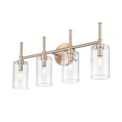 Millennium Lighting Lustre de salle de bain Chastine avec abat-jours en verre dépoli transparent