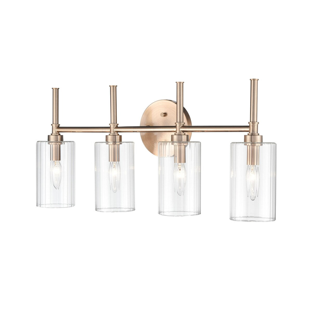 Millennium Lighting Lustre de salle de bain Chastine avec abat-jours en verre dépoli transparent
