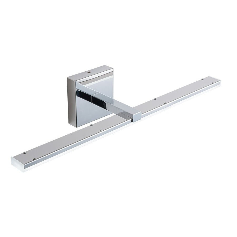 Barre lumineuse LED chromée à intensité variable, style minimaliste, pour meuble-lavabo