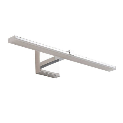 Barre lumineuse LED chromée à intensité variable, style minimaliste, pour meuble-lavabo
