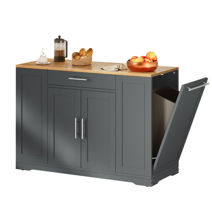Moasis Meuble de rangement roulant pour îlot de cuisine de 53 pouces, chariot de cuisine mobile portable