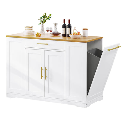 Moasis Meuble de rangement roulant pour îlot de cuisine de 53 pouces, chariot de cuisine mobile portable