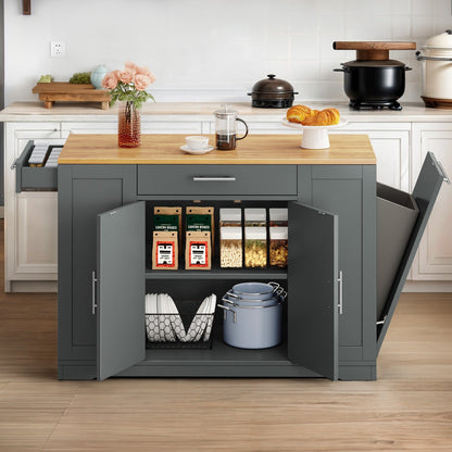 Moasis Meuble de rangement roulant pour îlot de cuisine de 53 pouces, chariot de cuisine mobile portable
