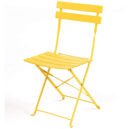 Ensemble de bistro pliable en métal 3 pièces, ensemble de conversation résistant aux intempéries pour l'intérieur et l'extérieur, pour patio, cour, jardin.