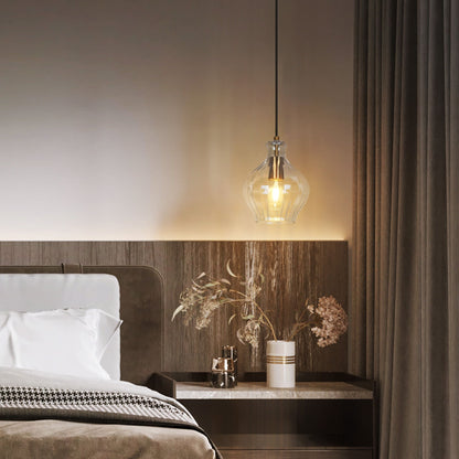 Suspension en laiton Coria, style moderne du milieu du siècle, 1 lumière, lampe d'îlot de cuisine chic, abat-jour cannelé, salle à manger.