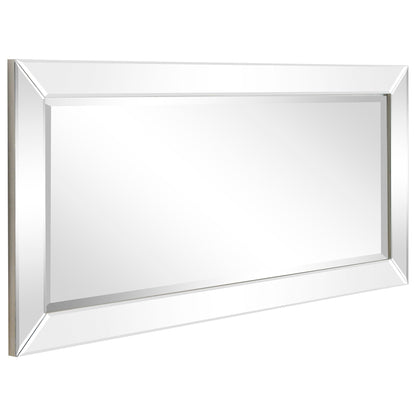 Miroir rectangulaire biseauté transparent haute définition à monter au mur pour salle de bain, meuble-lavabo, chambre à coucher, 3 tailles