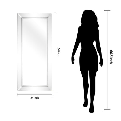 Miroir rectangulaire biseauté transparent haute définition à monter au mur pour salle de bain, meuble-lavabo, chambre à coucher, 3 tailles