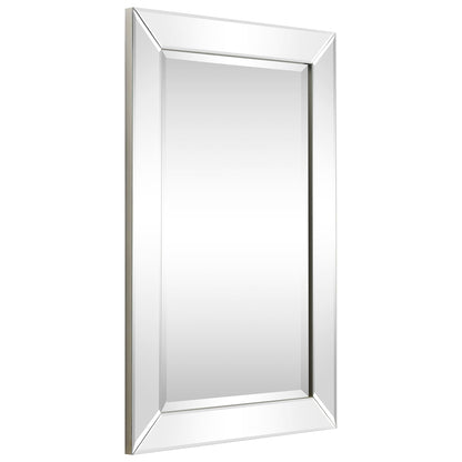 Miroir rectangulaire biseauté transparent haute définition à monter au mur pour salle de bain, meuble-lavabo, chambre à coucher, 3 tailles