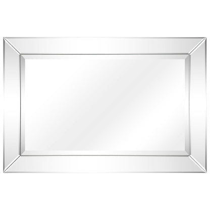 Miroir rectangulaire biseauté transparent haute définition à monter au mur pour salle de bain, meuble-lavabo, chambre à coucher, 3 tailles