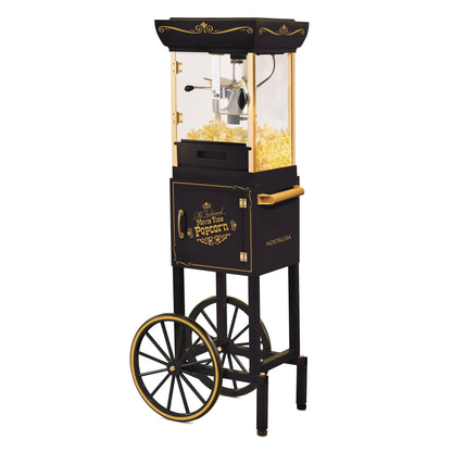Bouilloire à maïs soufflé de 71 g (2,5 oz) de type cinéma, chariot à maïs soufflé de 10 tasses et de 122 cm (48 pouces)