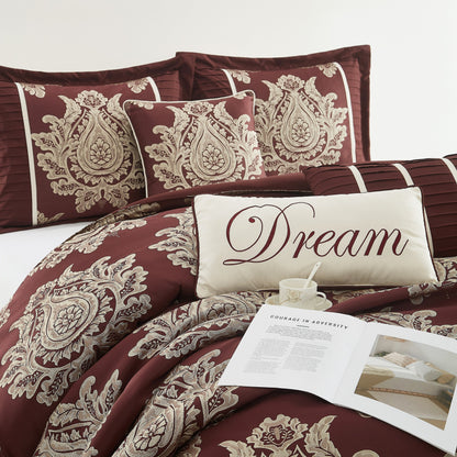Ensemble de Couette Traditionnel Damassé 7 Pièces Nanshing Tiana