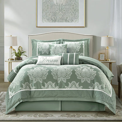 Ensemble de Couette Traditionnel Damassé 7 Pièces Nanshing Tiana