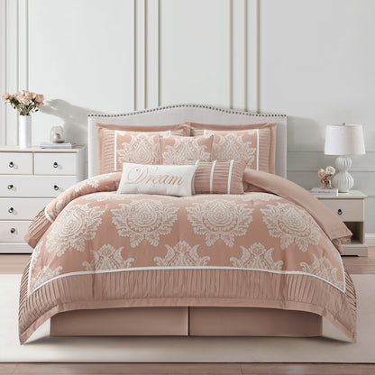 Ensemble de Couette Traditionnel Damassé 7 Pièces Nanshing Tiana